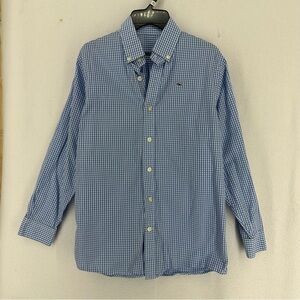 Vineyard Vines Whale Shirt Long Sleeve Casual Button Down Mens Medium Blue